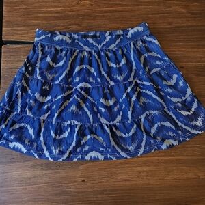Love For Humanity Couture Blue and White Pull On Mini Skirt Size S